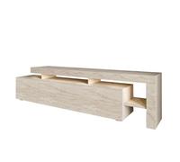 Meuble TV en bois "Beliz" - 192 x 37 x 53 cm - Travertin