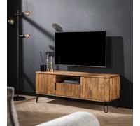 Meuble TV en bois de manguier massif 2 portes-1 tiroir WAGO