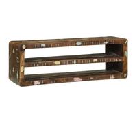 Meuble TV en bois de récupération - vidaXL - 100x32x36 cm - Multicolore - Bois massif - 2 étagères - Usage intérieur