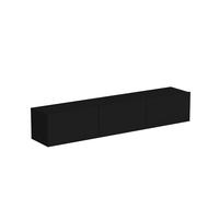 Meuble TV en bois "Denby" - 160 x 31 x 29 cm - Noir