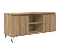 vidaXL Meuble TV Chêne artisanal 104 x 35 x 50 cm – Bois d'ingénierie, minimaliste