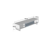 Meuble TV en bois "Eray" - 160 x 40 x 35 cm - Noyer, Anthracite