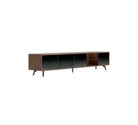 Meuble TV en bois et verre miroir noir 3048C, 240 x 45 x 50 cm. -