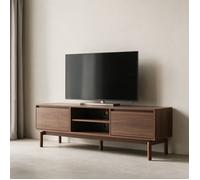 Meuble TV en bois foncé 160cm SARAH