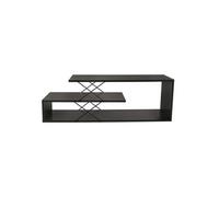 Toilinux - Meuble TV en bois MATHIS - Gris anthracite - MATHIS G