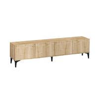 Meuble TV en bois "Nora" - 180 x 35 x 50 cm - Chêne Saphir