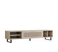 Meuble TV en bois "Safir" - 40 x 160 x 35 cm - Travertin