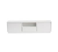 Meuble TV en bois "Vanguard" - 160 x 29 x 42 cm - Blanc naturel