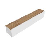 Meuble TV en bois "West" 150 x 32 x 30 cm - Blanc