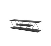 - Meuble TV en mélaminé de style Industriel - L.120cm - Gris - Canaz