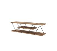 - Meuble TV en mélaminé de style Industriel - L.120cm - Marron - Canaz