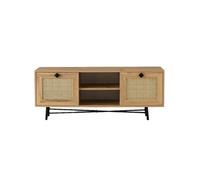 - Meuble TV en panneaux de particules avec rangements - Beige