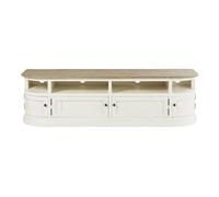 Meuble TV en pin massif blanc L180 180x50x50cm Blanc