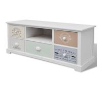 Meuble Tv En Style Français Bois Blanc