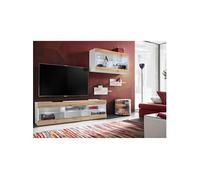 Meuble TV Ensemble Komodee TIVOLI SET3 Espace ouvert Blanc Wotan 35 x 240 x 195 cm