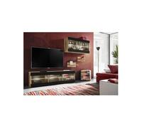 Meuble TV Ensemble Komodee TIVOLI SET3 Espace ouvert Wotan Noir 35 x 240 x 195 cm