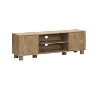 Meuble TV exotique décor bois de manguier 2 portes 155cm Pondi