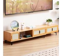 Meuble TV Extensible Moderne avec tiroirs, Centre de Divertissement Moderne du Milieu du siècle avec étagères de Rangement, Meuble Console multimédia pour Salon, Chambre à Coucher,B