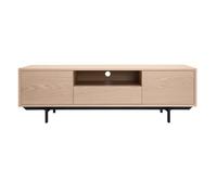 Meuble TV Finition Bois chêne avec Niche Ouverte L160 cm Manny