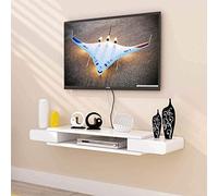Meuble TV flottant à fixation murale, unité de divertissement pour salon, étagère réglable pour lecteur DVD/Blu-ray, design moderne de 150 cm, solution d'économie d'espace
