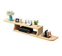 Meuble TV flottant avec gestion des câbles, console multimédia moderne en bois pour l'organisation du salon et de la chambre à coucher