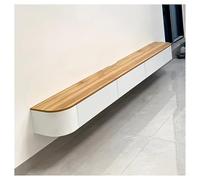 Meuble TV Flottant, avec Rangement, Étagère TV en Bois, Centre De Divertissement Moderne, avec Dos Creux, Meuble TV Mural, Table TV, pour Téléviseurs De 50 À 85 Pouces Maximum(Natural,200cm)