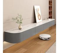 Meuble TV flottant avec tiroirs - Meuble TV moderne pour salon - Étagère TV murale avec rangement multimédia - Console TV en bois pour chambre à coucher et salon