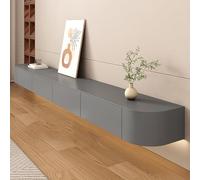 Meuble TV flottant avec tiroirs pour salon - Meuble TV mural en bois - 120 cm - Marron foncé