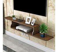 Meuble TV Flottant en Bois avec Rangement Ouvert,composant d'étagère Mural Moderne avec Gestion des câbles,adapté aux téléviseurs de 32 à 40 Pouces,100 cm/39,37"/noyer/100 cm/39,37"