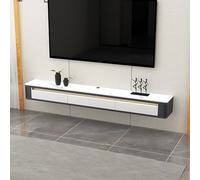 Meuble TV flottant en bois massif avec 3 tiroirs, console multimédia murale pour le rangement et l'affichage du salon, étagère moderne de divertissement à domicile