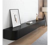 Meuble TV Flottant Meuble TV Flottant 55/62/70/78/86/94/102/110/118in Grand Meuble Flottant Meuble Mural Meuble À Plusieurs Compartiments De Rangement Console Media for Le Salon(Noir,280 * 20 * 24CM)