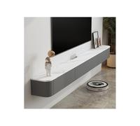 Meuble TV Flottant Meuble TV Flottant avec Espace de Rangement, Console multimédia Flottante Murale avec Bureau Rock Board for sous Les téléviseurs, Style Moderne(Gray,240x24x19cm)