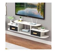 Meuble TV flottant Meuble TV flottant, unités murales multimédia Console TV | Tableau bas TV avec trou for câble(Noir)
