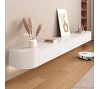 Meuble TV flottant - Meuble TV mural avec tiroirs, console multimédia, design peu encombrant pour salon