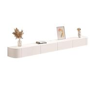 Meuble TV flottant moderne à fixation murale, centre de divertissement de 280 cm avec rangement, armoire flottante élégante pour le salon, solution d'étagère TV pour économiser de l'espace