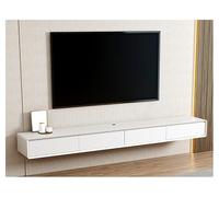 Meuble TV flottant moderne avec tiroirs de rangement - Étagère murale pour télévision à domicile - Blanc - 180 x 30 x 23 cm