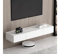 Meuble TV Flottant Mural - 100/120/140cm Console Média Murale Moderne Pour Centre De Divertissement - Tableau Bas TV, Tableau TV, Trous De Câble Pour Un Assemblage Facile ( Color : A , Size : 120X22X1