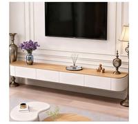 Meuble TV Flottant Mural Console Multimédia Gaming Grand Rangement Divertissement, Console De Rangement pour Télévision, Top Box, Câble, Routeur, pour Salon, Chambre À Coucher.(Natural-C,280)