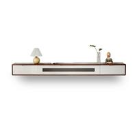 Meuble TV Flottant, unité de Rangement Murale avec Portes en Verre, Console média TV pour Salon, adapté à différentes Tailles de téléviseurs, Disponible en Plusieurs Tailles,(220 * 20 * 24cm)