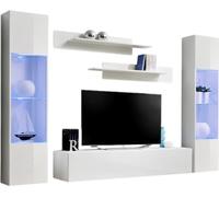 Meuble TV FLY A3 Design, en blanc brillant + LED. Meuble suspendu moderne et tendance pour votre salon.