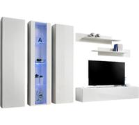 Meuble TV FLY C4 Design, en blanc brillant. Meuble suspendu moderne et tendance pour votre salon.