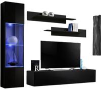Meuble TV FLY G3 Design, en noir brillant. Meuble suspendu moderne et tendance pour votre salon.