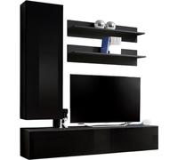 Meuble TV FLY H1 Design, en noir brillant. Meuble suspendu moderne et tendance pour votre salon.