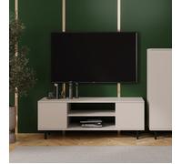 Meuble TV FOCUS - couleur cachemire - style industriel loft, moderne - porte - 135 cm Armoire TV