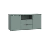 Meuble TV Ganymede AUCUNE sauge 2 portes 2 tiroirs niche 129,8 cm