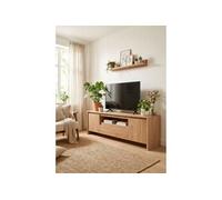 Meuble TV GENF Chêne Jackson 2 portes 1 tiroir 1 niche 163.5x40x59 cm