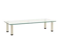 Meuble TV Givré 60x35x17 cm Verre Trempé Centre de Divertissement Salon vidaXL