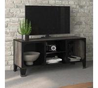 vidaXL Meuble TV Gris 105 x 36 x 47 cm – Métal et MDF