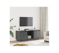 Meuble TV Gris 110,5x35x44 cm Bois de pin massif814341