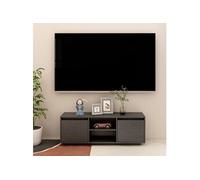 Meuble TV Gris 110x30x40 cm Bois de pin massif809902